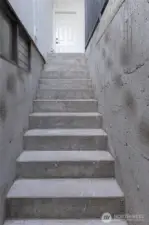 Stairs from basement to garage