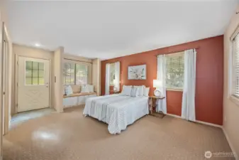 Main floor ensuite primary bedroom