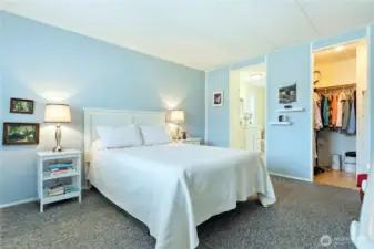 Primary bedroom with ensuite bathroom.