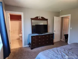 Primary is big enough for large dresser and ensuite in view.