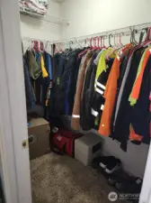 Walkin closet off primary bedroom