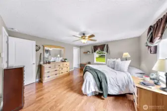 1st Primary suite, with deep closets and bathroom off bedroom.