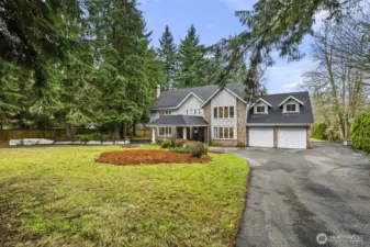 Right side of the driveway