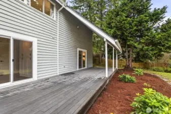The covered area is accessed from the dining room