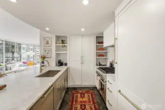 Custom built-in cabinets.