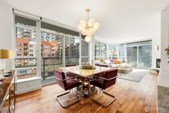 Dining room with lovely natural light.