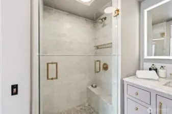 Primary suite shower.