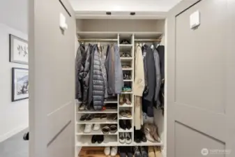 Entry hallway closet.
