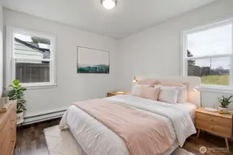 Digitally staged bedroom #1