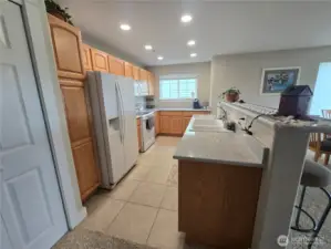 Lots of counter space and storage in this unit