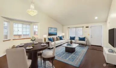 Livingroom & Dining Room - Virtually Staged