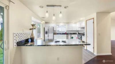 Kitchen with Granite countertops