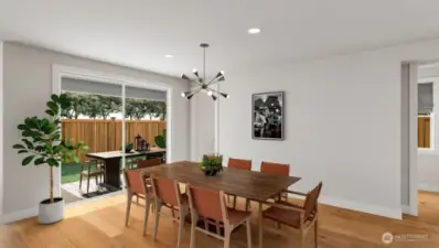 Dining area-  Features and colors may vary. For marketing purposes only. This is a presale home