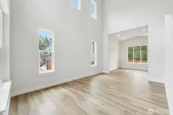 Formal living room to dining room view