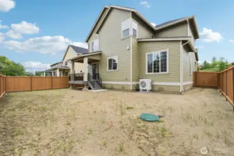 Perfect size fenced yard.