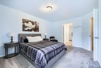 Primary Bedroom with Tall Ceilings and en suit bath