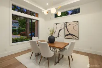 Dedicated dining room and den