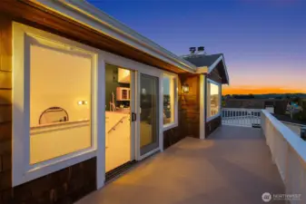 Your private retreat comes with a cozy sitting area, coffee bar, and jaw-dropping water views—morning lattes and evening sunsets never looked so good.