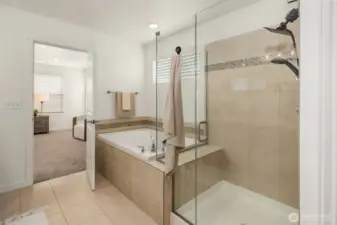 Soaking tub & frameless shower upgrades