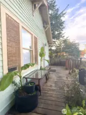Enjoy sitting outside on your front porch deck and enjoy the surrounding gardens.
