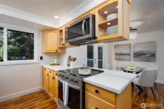New quartz counters in the kitchen