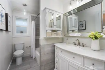 Updated guest bathroom