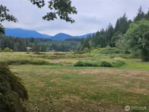 Olympic Mountain View looking out from house