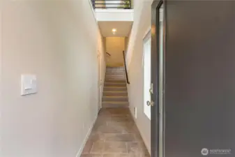 Bright and welcoming front entry.