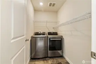 Laundry room equipped with a whole-house ventilation fan