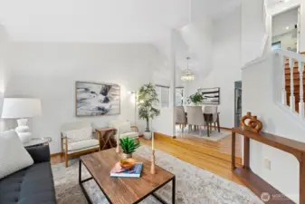 Living room looking toward the dining room.