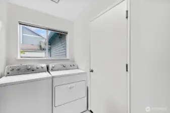 Laundry area is on the main floor.