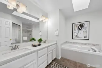 Primary suite bathroom.