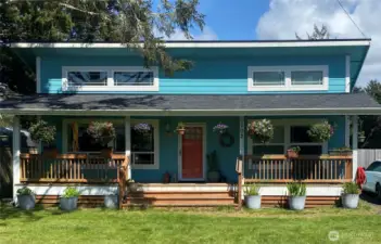 Front view of this newer and upgraded home near the Beach!