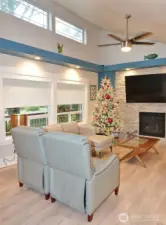 Vaulted Ceiling and lots of natural light.