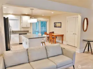 Flow from the Living Room into the Kitchen/Dining Room.