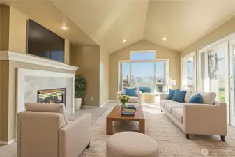 Virtually staged Living room