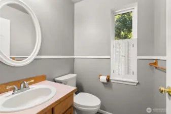 Main level half bathroom