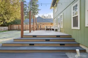 spacious outdoor deck, perfect for parties and family bbqs