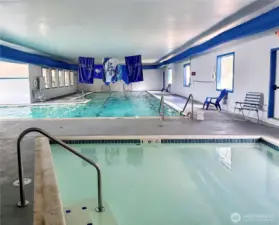 Indoor heated lap pool and Kiddie Pool