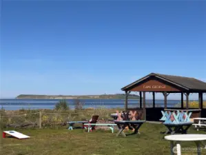 Picnic area next to clubhouse.