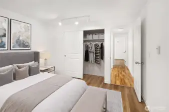 Both bedrooms include large closets. Virtual Staging.