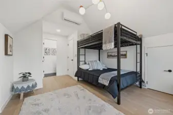 Upper level bedroom with 1/2 bath.