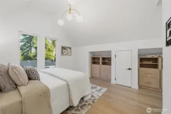 Custom built in drawers in primary.