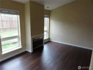 Living room with gas fireplace!