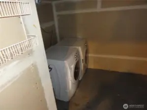 Laundry in the garage.