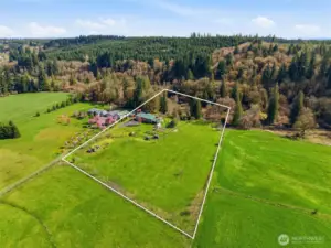 Aerial shot with approximate boundary lines.