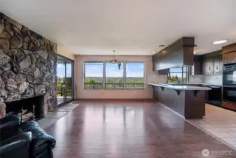 Dining room/living area just off the kitchen