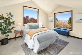 2nd upstairs bedroom also boasts beautiful views