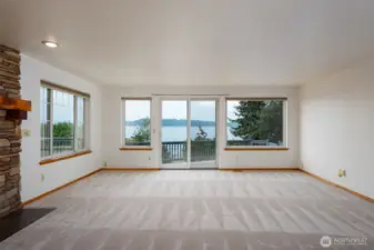 And an easy step out to an expanded deck from the sliding doors
