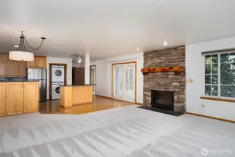 French doors can be a main entrance for lower level.